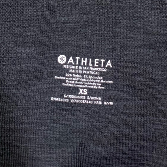 Athleta Halasana High Rise Seamless Tights Leggings In Charcoal Grey - Picture 9 of 9